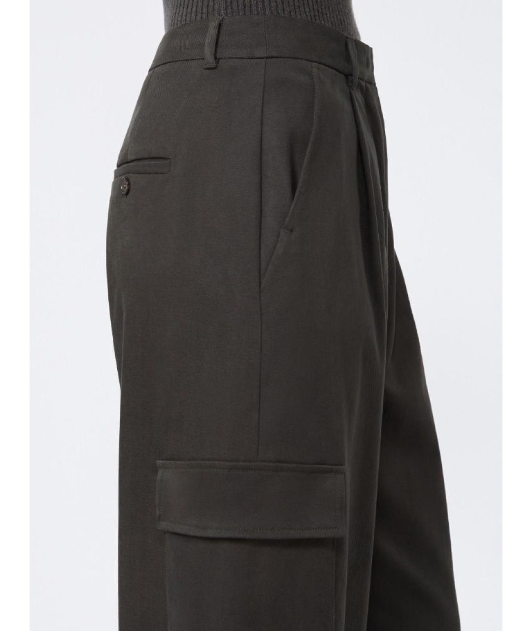 'S MAX MARA Зеленые прямые брюки, фото 4