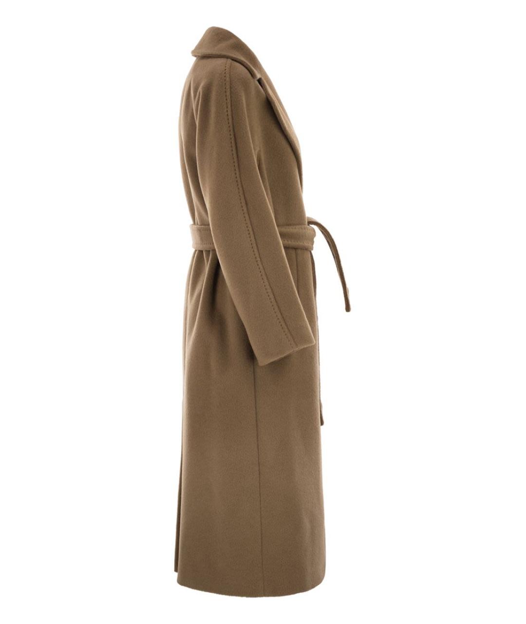 WEEKEND MAX MARA Коричневое шерстяное пальто, фото 3