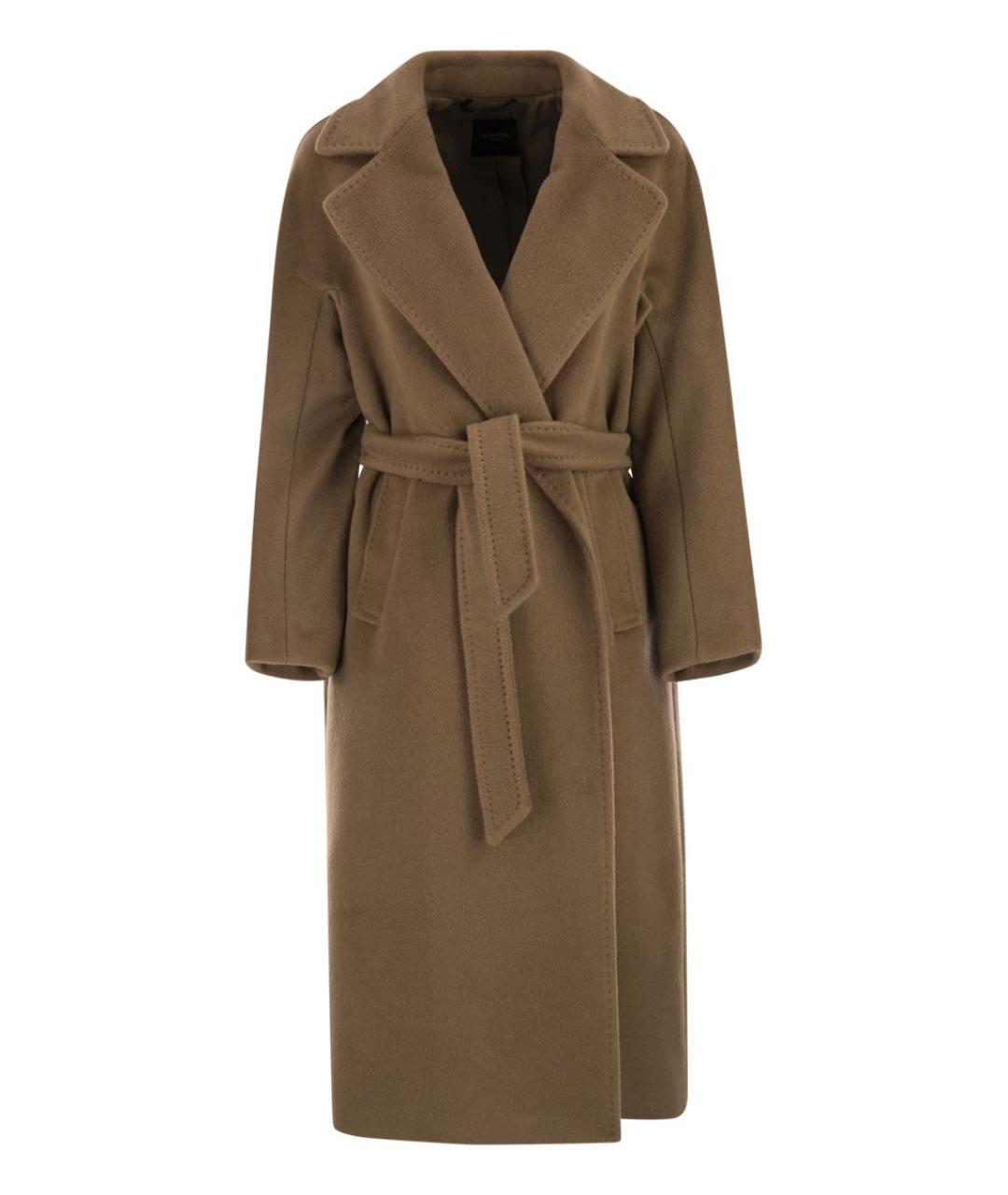 WEEKEND MAX MARA Коричневое шерстяное пальто, фото 1