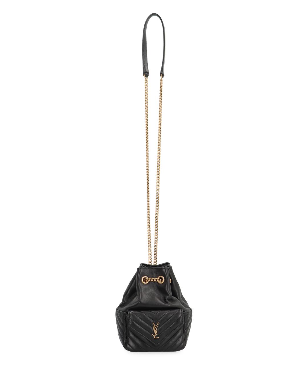 SAINT LAURENT Черная кожаная сумка через плечо, фото 5