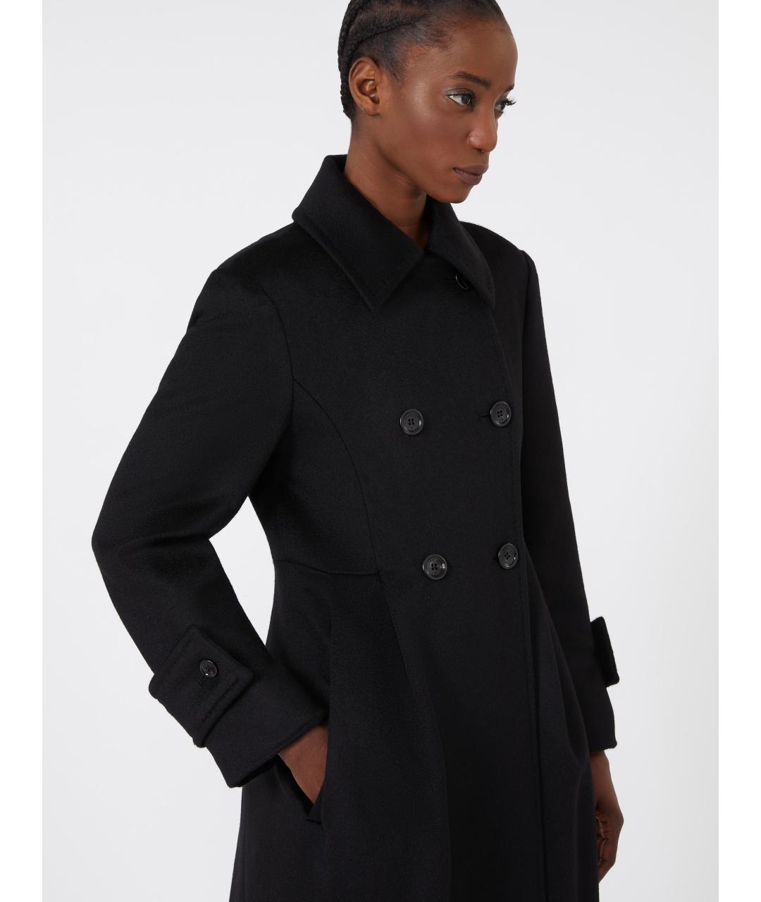 MAX MARA Черное шерстяное пальто, фото 5