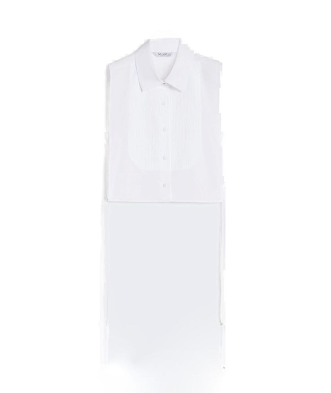 MAX MARA Белая хлопковая рубашка, фото 1