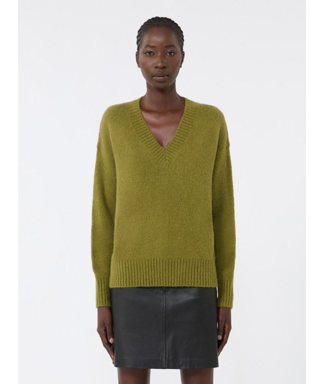 WEEKEND MAX MARA Зеленый шерстяной джемпер / свитер, фото 2