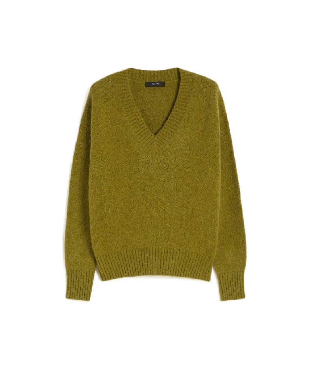 WEEKEND MAX MARA Зеленый шерстяной джемпер / свитер, фото 1