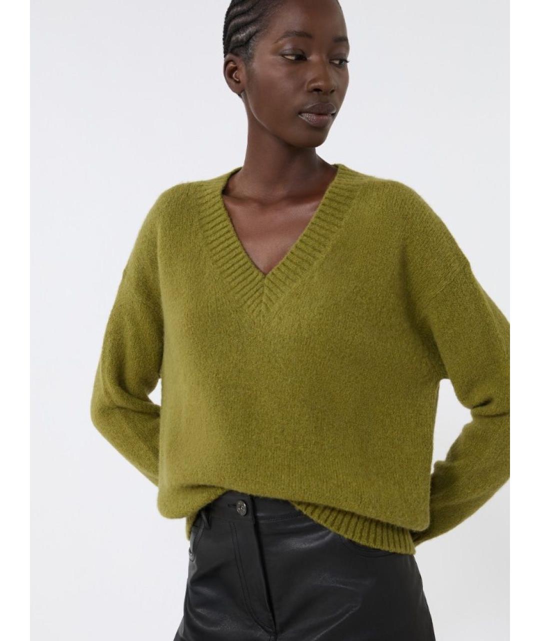 WEEKEND MAX MARA Зеленый шерстяной джемпер / свитер, фото 4