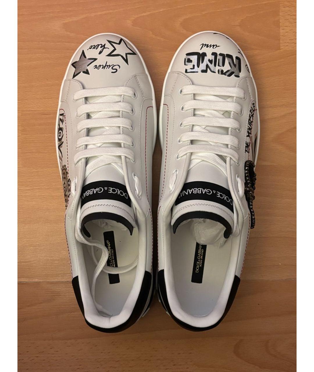 DOLCE&GABBANA Мульти кожаные низкие кроссовки / кеды, фото 3