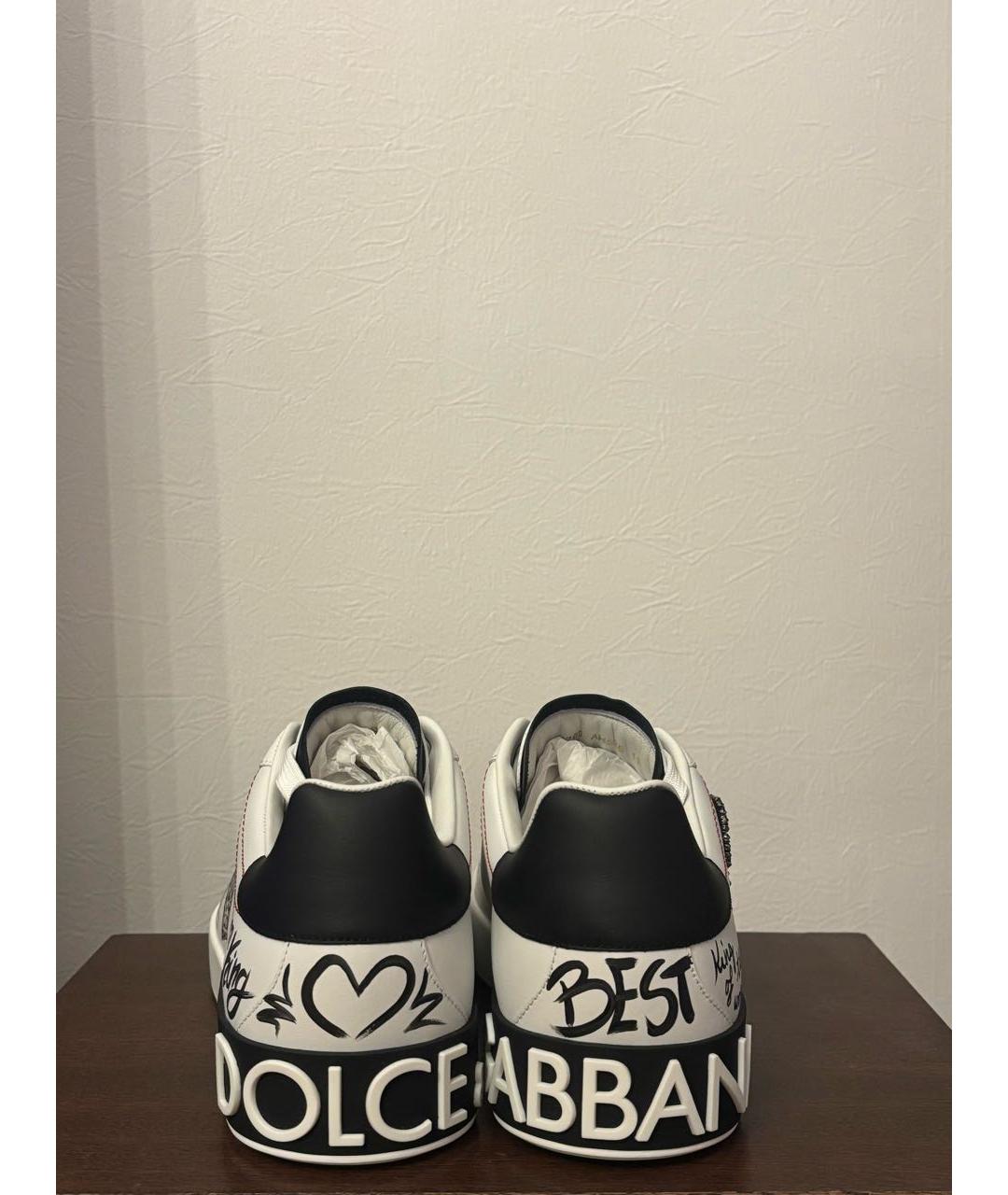 DOLCE&GABBANA Мульти кожаные низкие кроссовки / кеды, фото 4