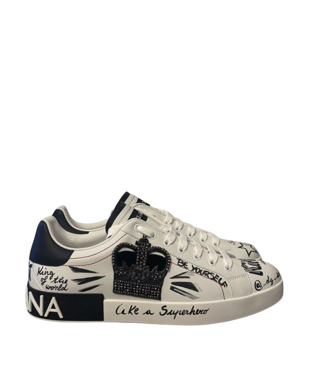 DOLCE&GABBANA Мульти кожаные низкие кроссовки / кеды, фото 1