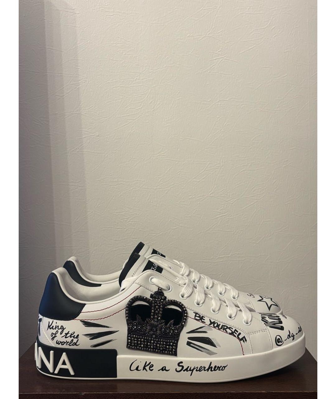 DOLCE&GABBANA Мульти кожаные низкие кроссовки / кеды, фото 8