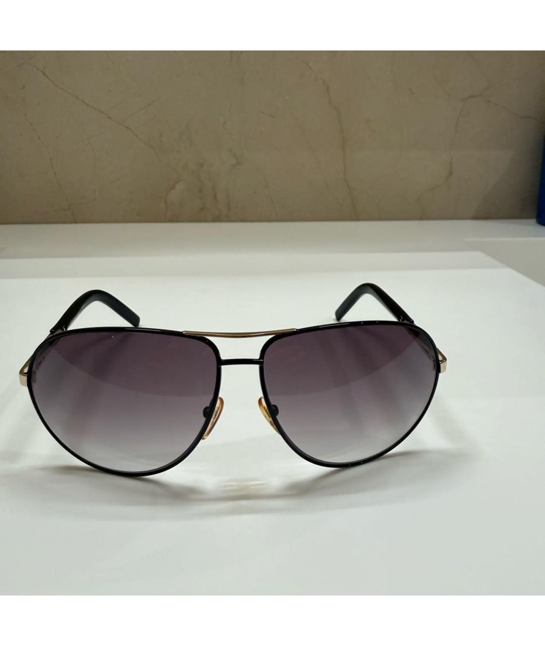 SAINT LAURENT Черные металлические солнцезащитные очки, фото 9