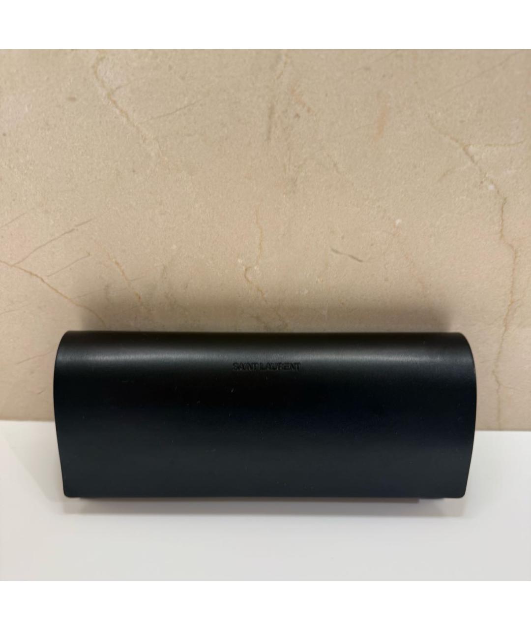 SAINT LAURENT Черные металлические солнцезащитные очки, фото 4