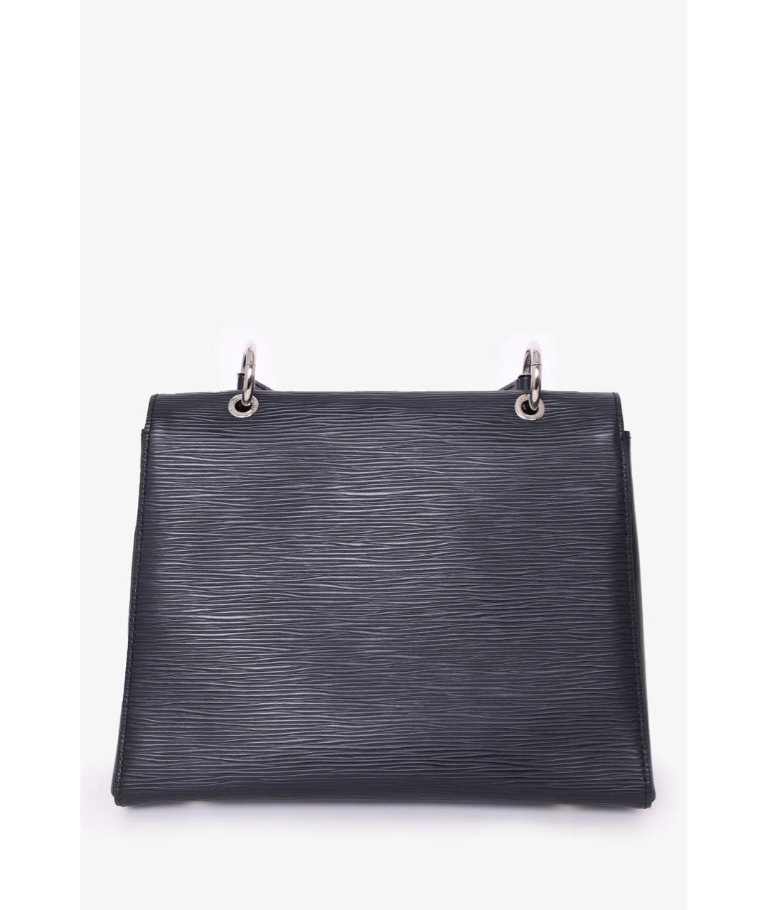 LOUIS VUITTON Черная кожаная сумка с короткими ручками, фото 3