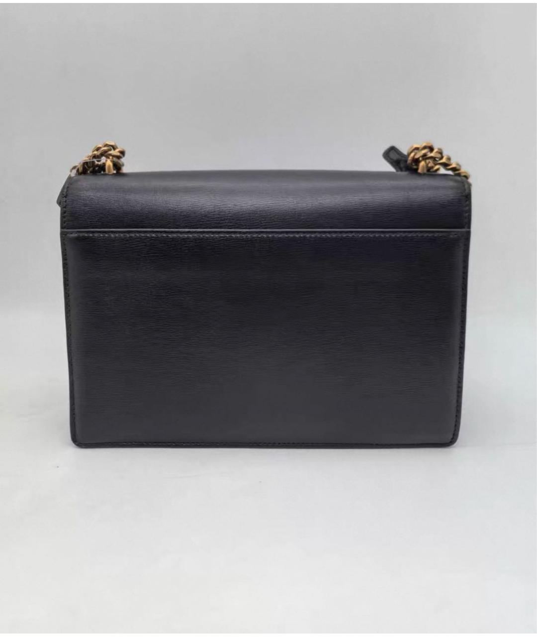 SAINT LAURENT Черная кожаная сумка через плечо, фото 2