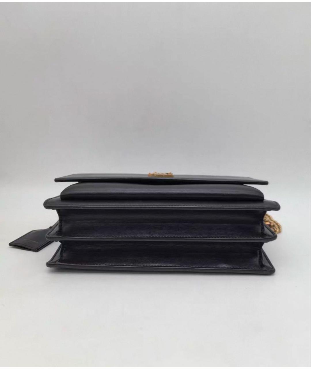 SAINT LAURENT Черная кожаная сумка через плечо, фото 3