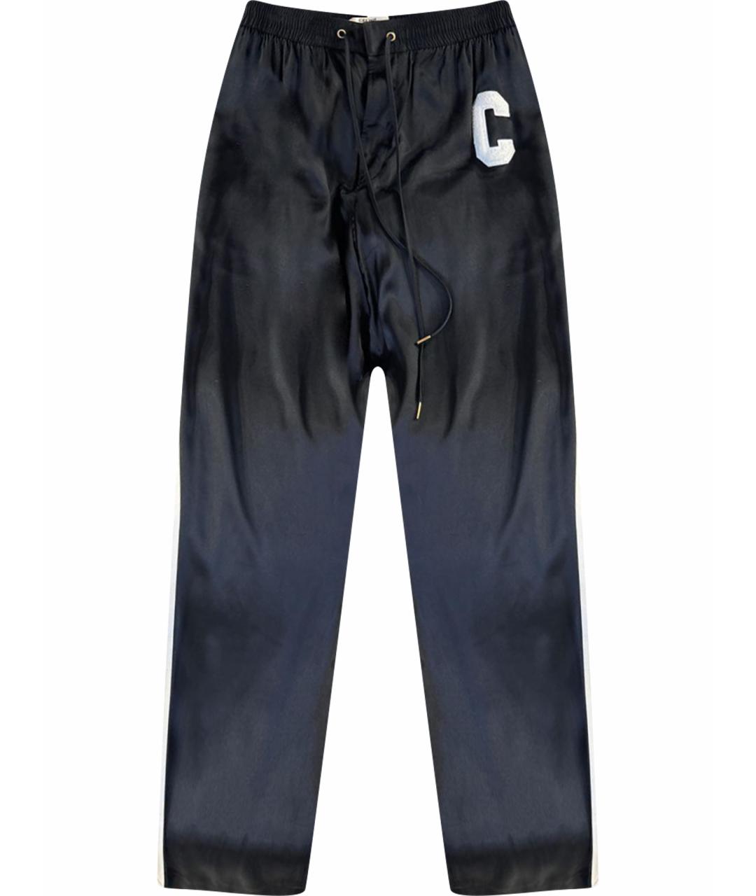 CELINE Черные хлопковые прямые брюки, фото 1