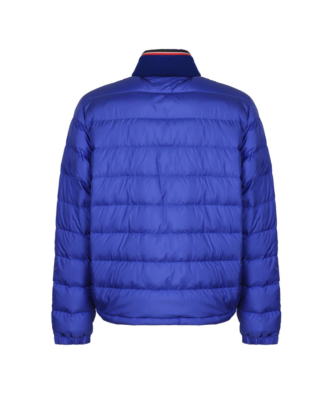 MONCLER Синяя полиэстеровая куртка, фото 2