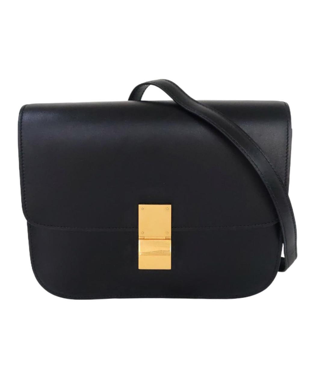 CELINE Черная кожаная сумка через плечо, фото 5