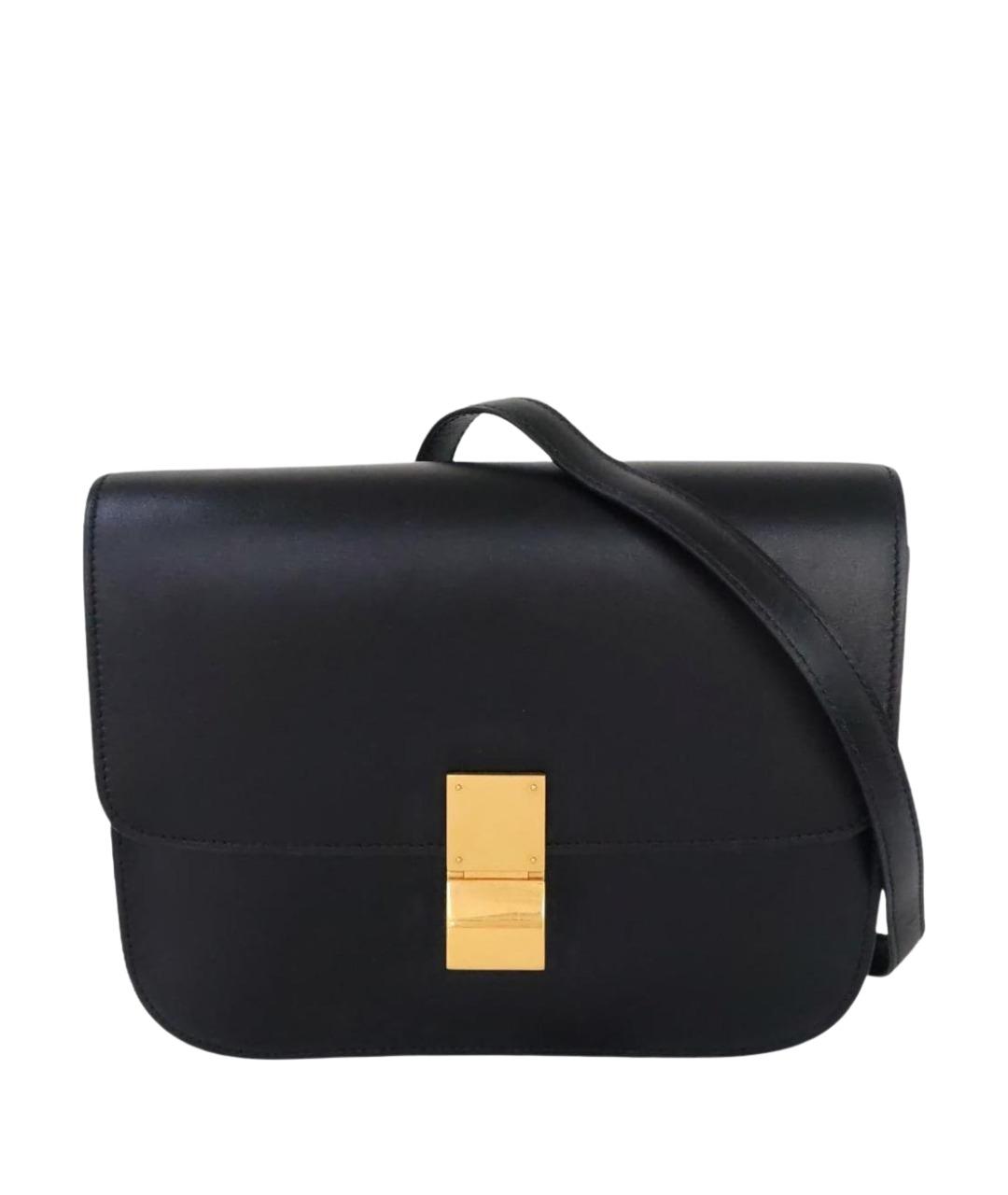 CELINE Черная кожаная сумка через плечо, фото 1