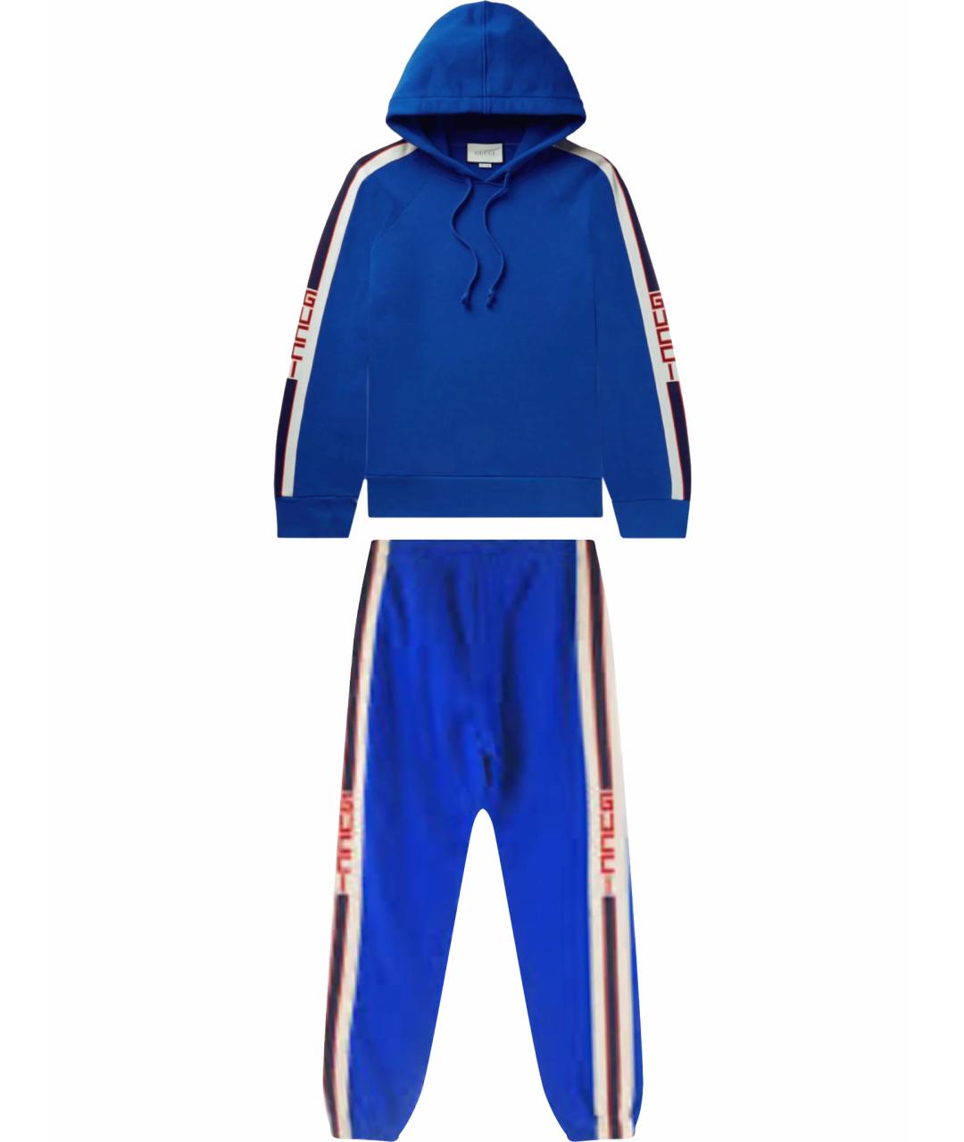 GUCCI Синий хлопковый спортивные костюмы, фото 1