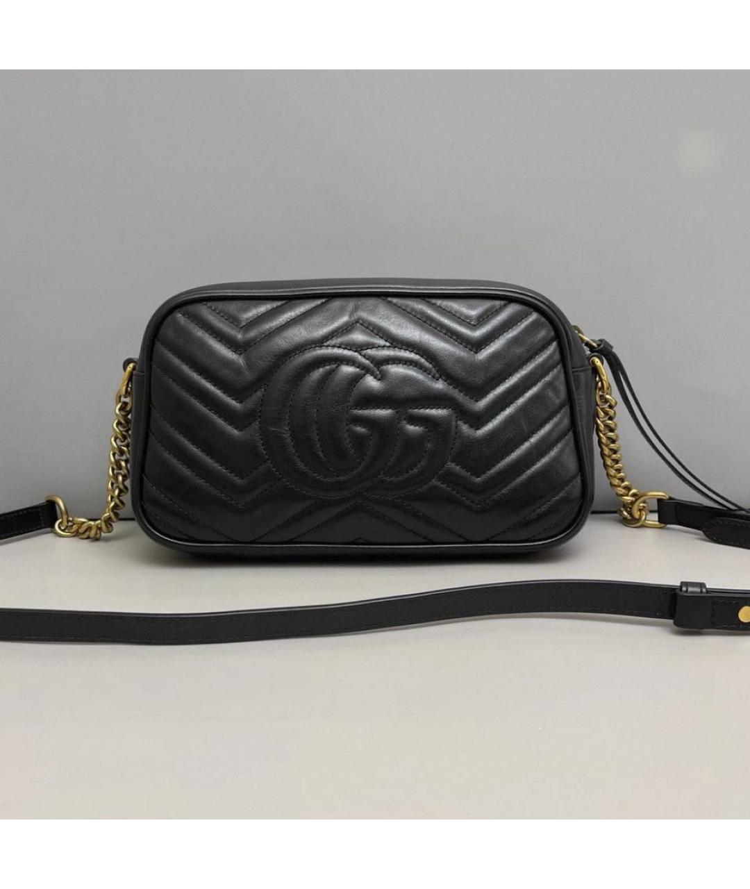 GUCCI Черная кожаная сумка через плечо, фото 3