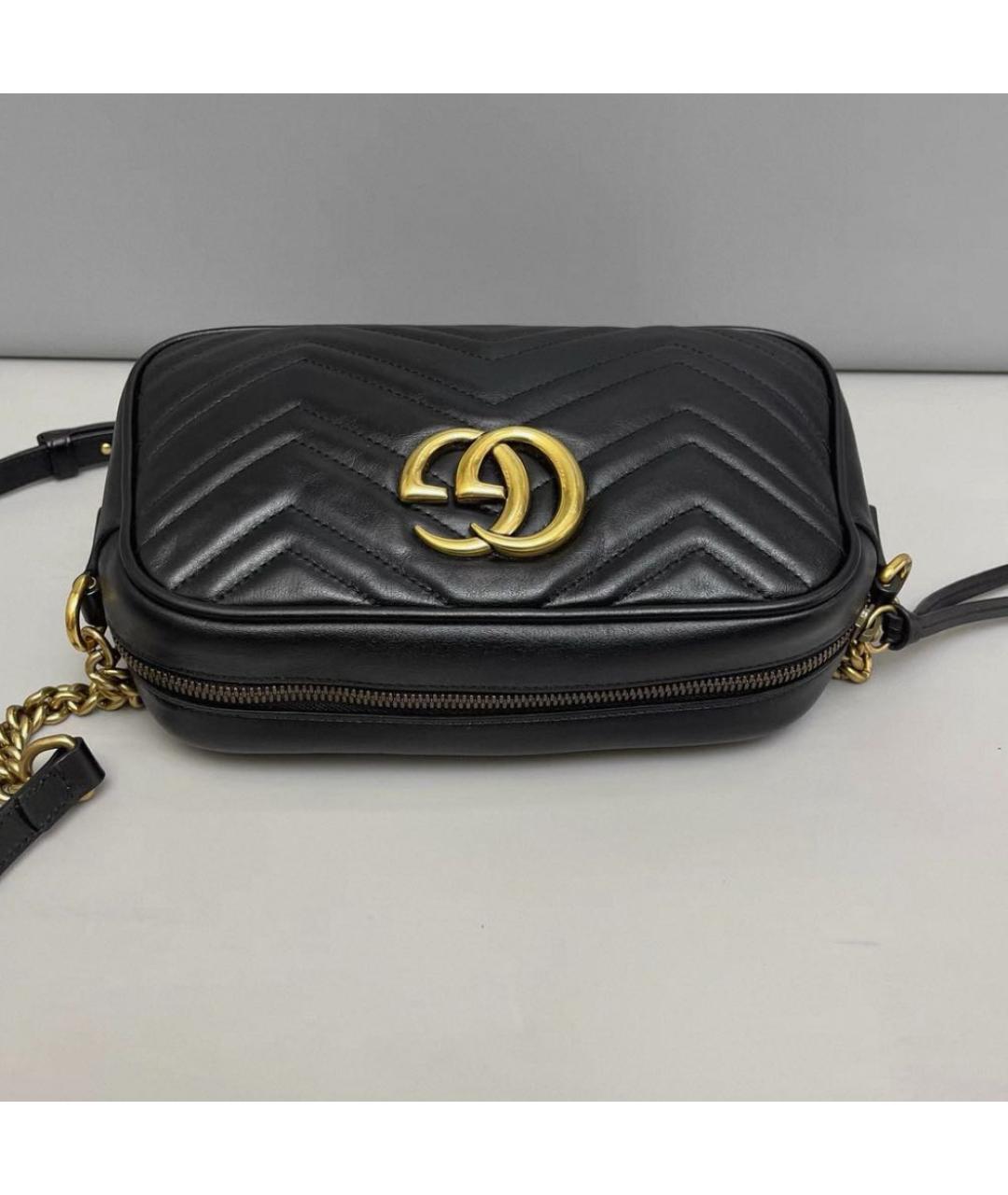 GUCCI Черная кожаная сумка через плечо, фото 4