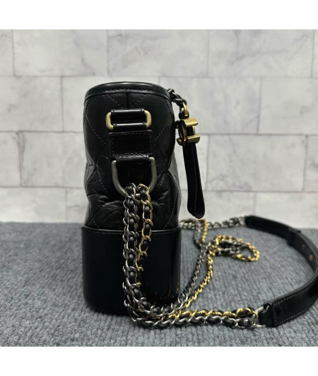 CHANEL Черная кожаная сумка через плечо, фото 4