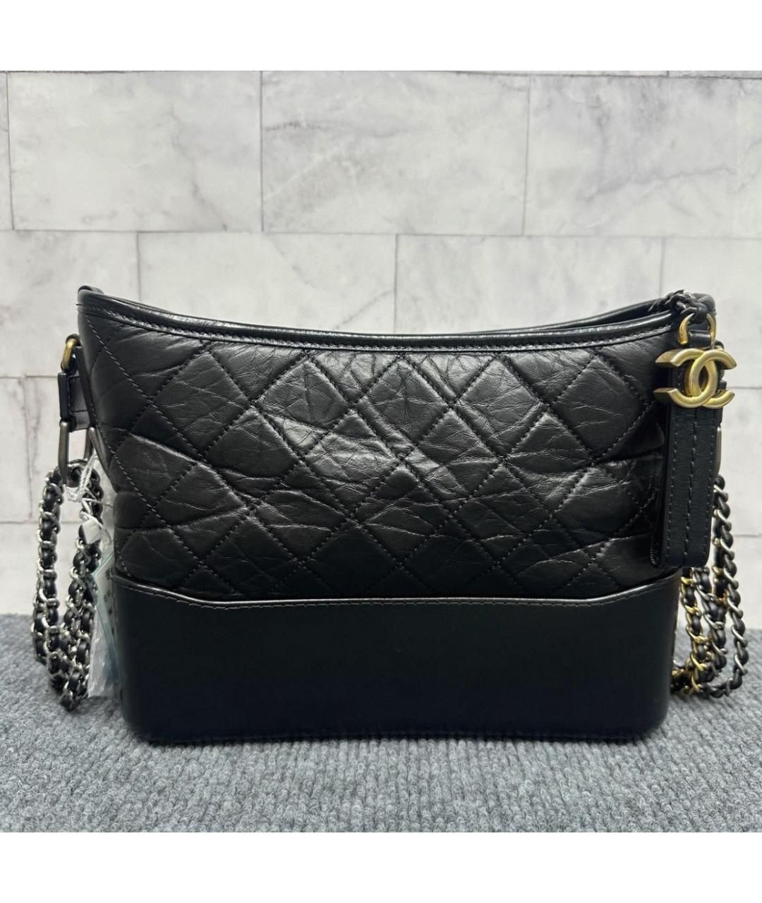 CHANEL Черная кожаная сумка через плечо, фото 6
