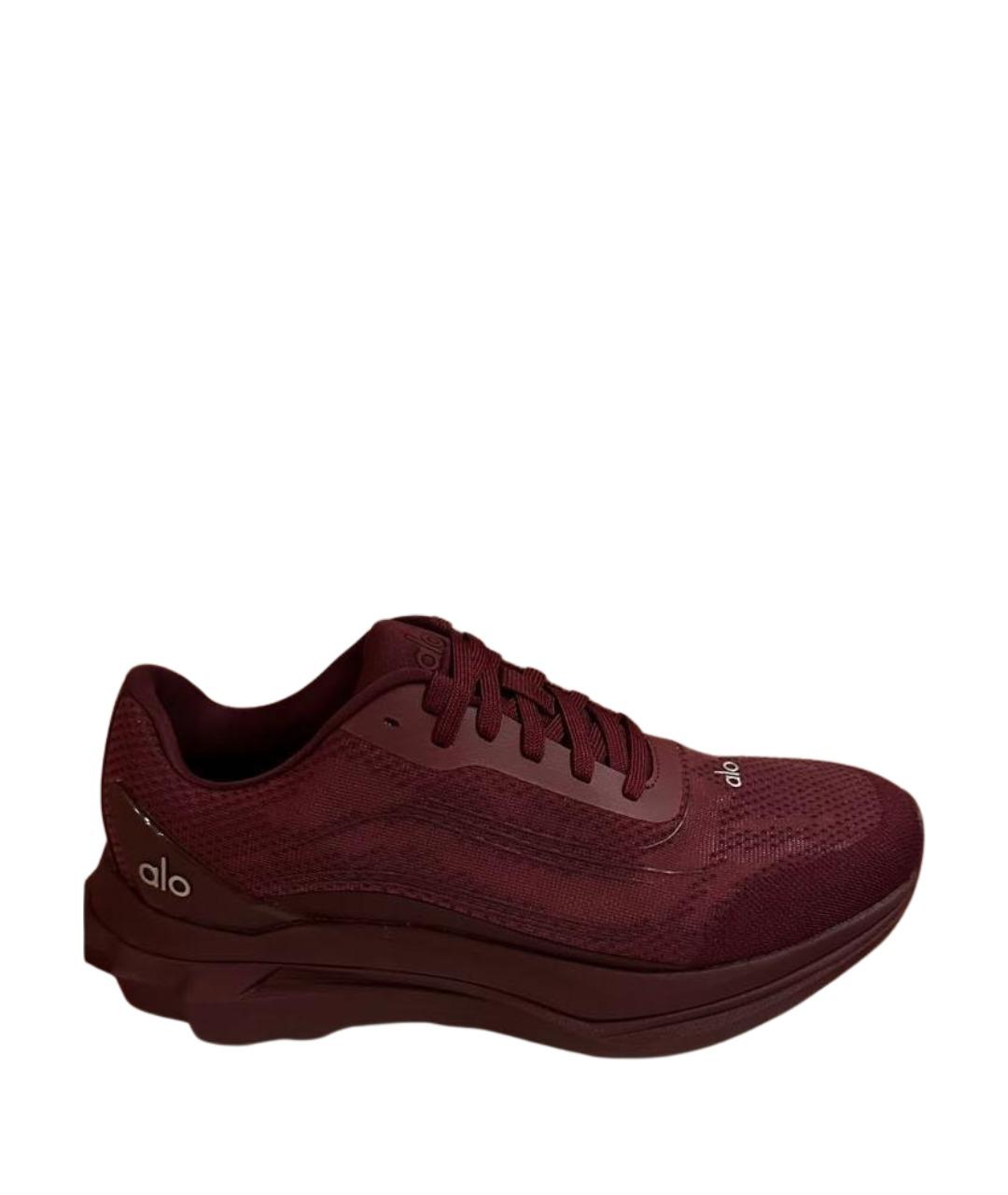 ALO YOGA Бордовые текстильные кроссовки, фото 1