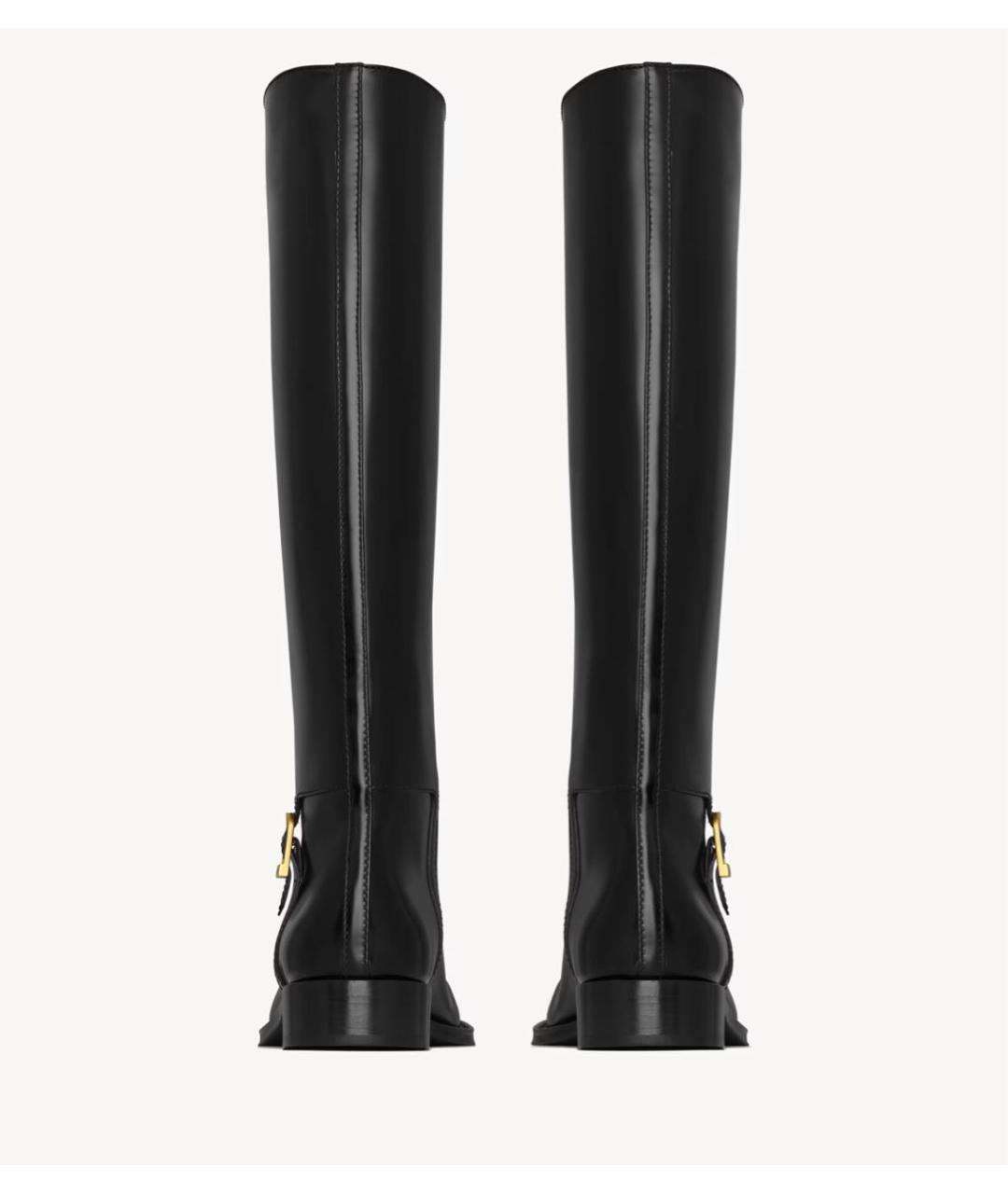 SAINT LAURENT Черные кожаные сапоги, фото 3