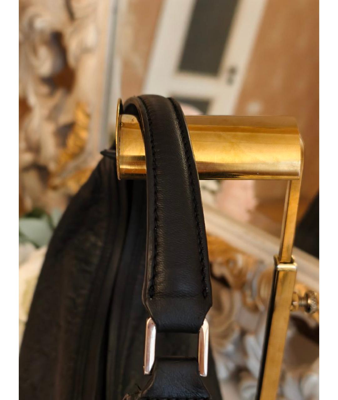 GUCCI Черная кожаная сумка с короткими ручками, фото 8