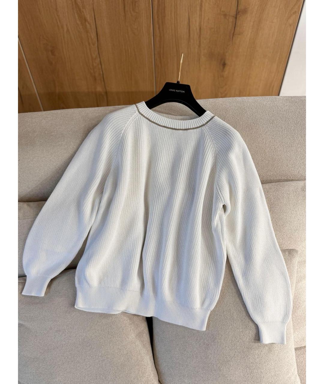 BRUNELLO CUCINELLI Белый шерстяной джемпер / свитер, фото 3