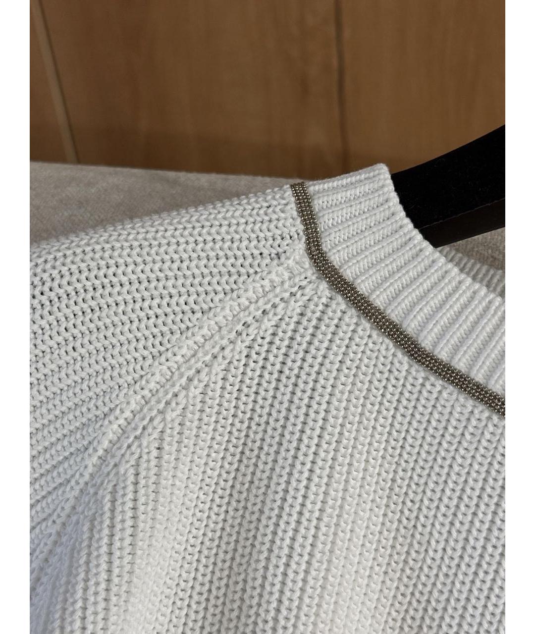 BRUNELLO CUCINELLI Белый шерстяной джемпер / свитер, фото 2