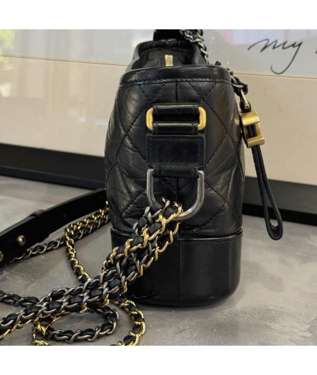 CHANEL Черная кожаная сумка через плечо, фото 4