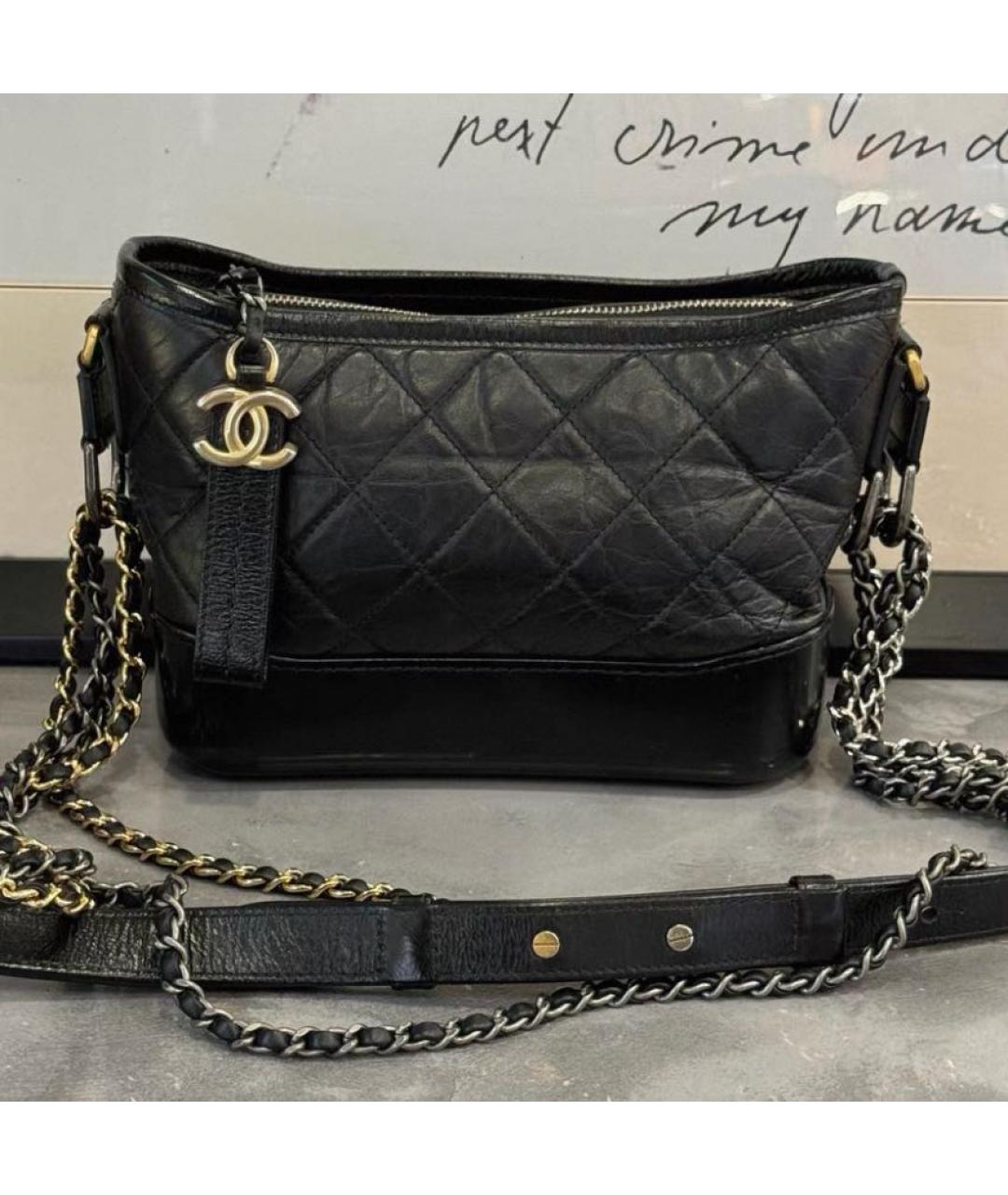 CHANEL Черная кожаная сумка через плечо, фото 5