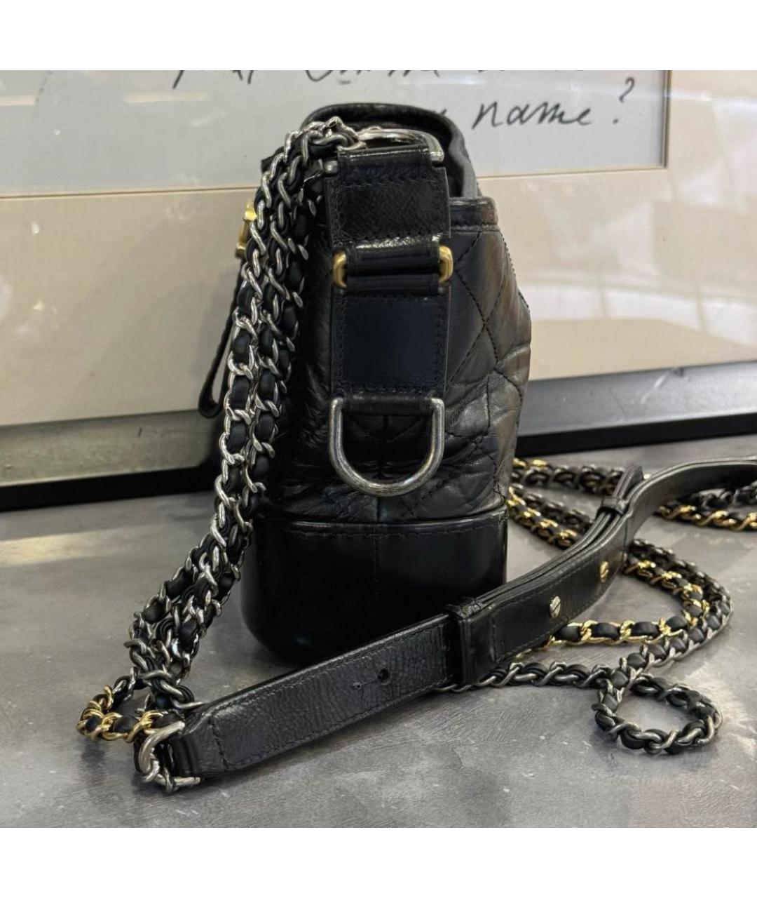 CHANEL Черная кожаная сумка через плечо, фото 3