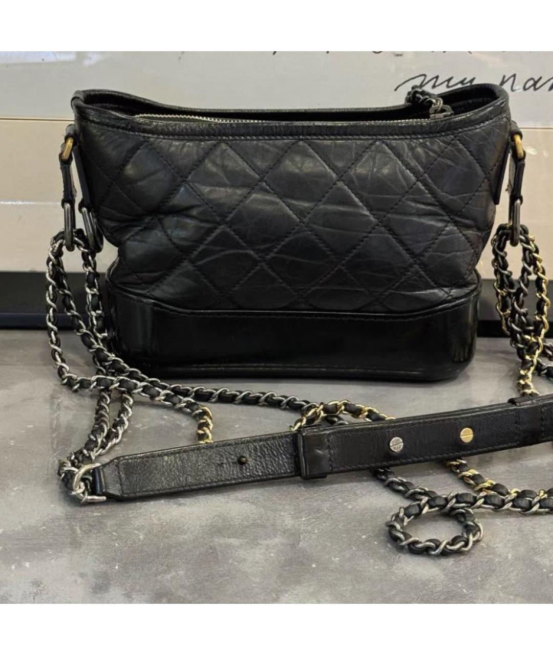 CHANEL Черная кожаная сумка через плечо, фото 2