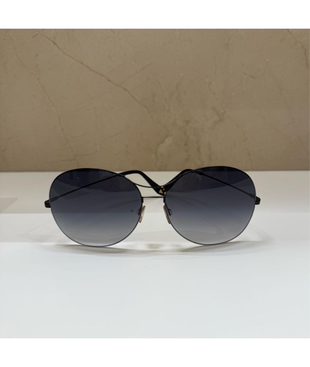 VICTORIA BECKHAM Черные металлические солнцезащитные очки, фото 7