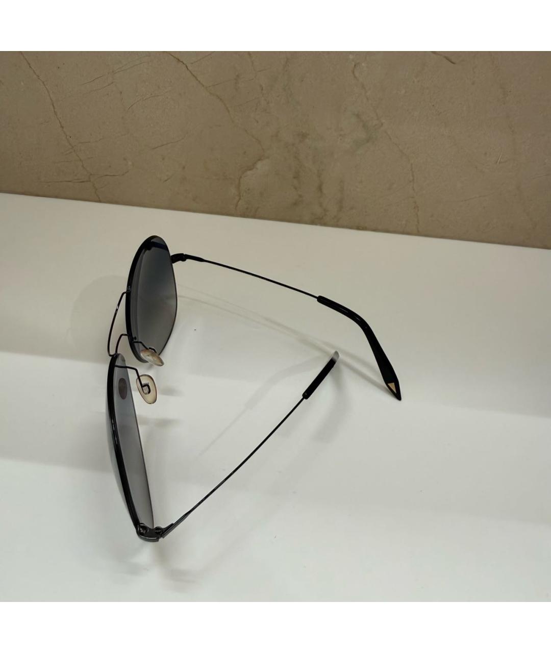 VICTORIA BECKHAM Черные металлические солнцезащитные очки, фото 2