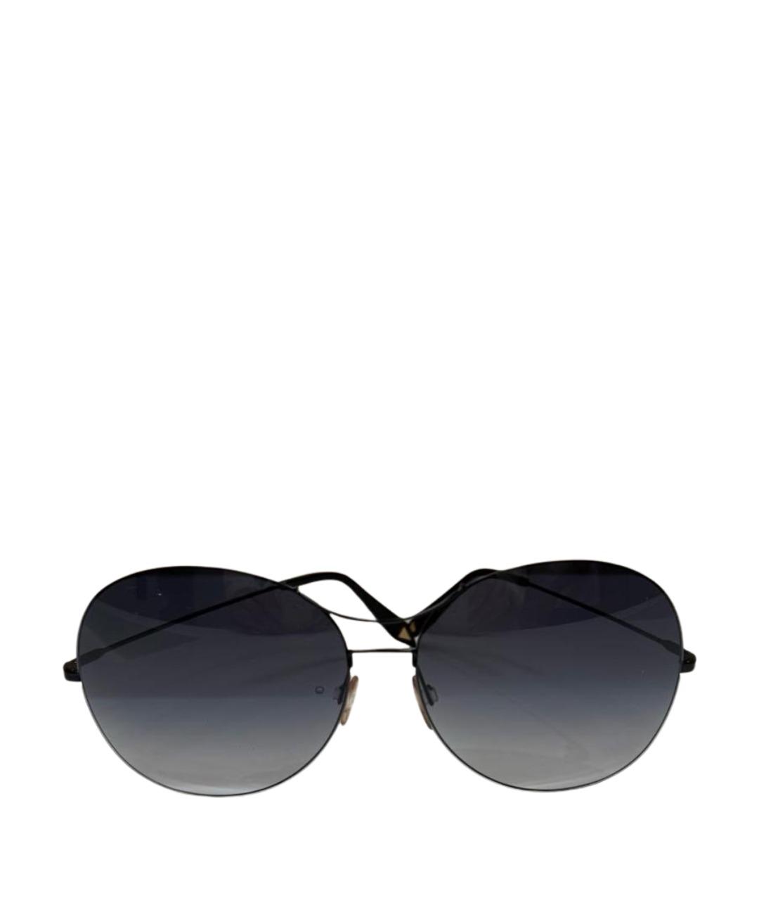 VICTORIA BECKHAM Черные металлические солнцезащитные очки, фото 1