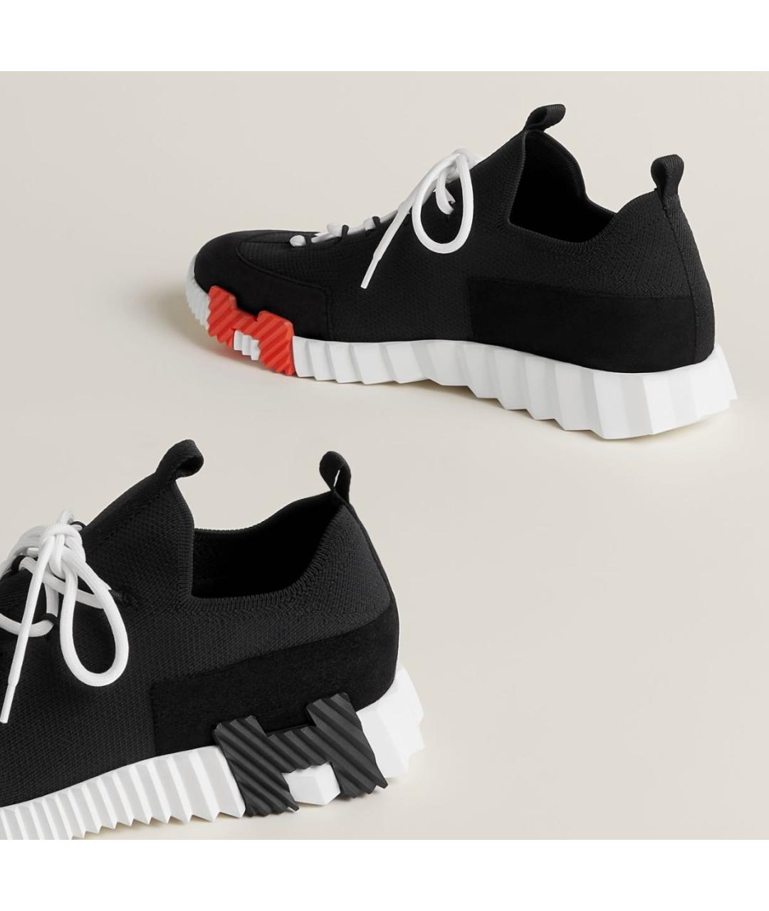 HERMES Черные низкие кроссовки / кеды, фото 2