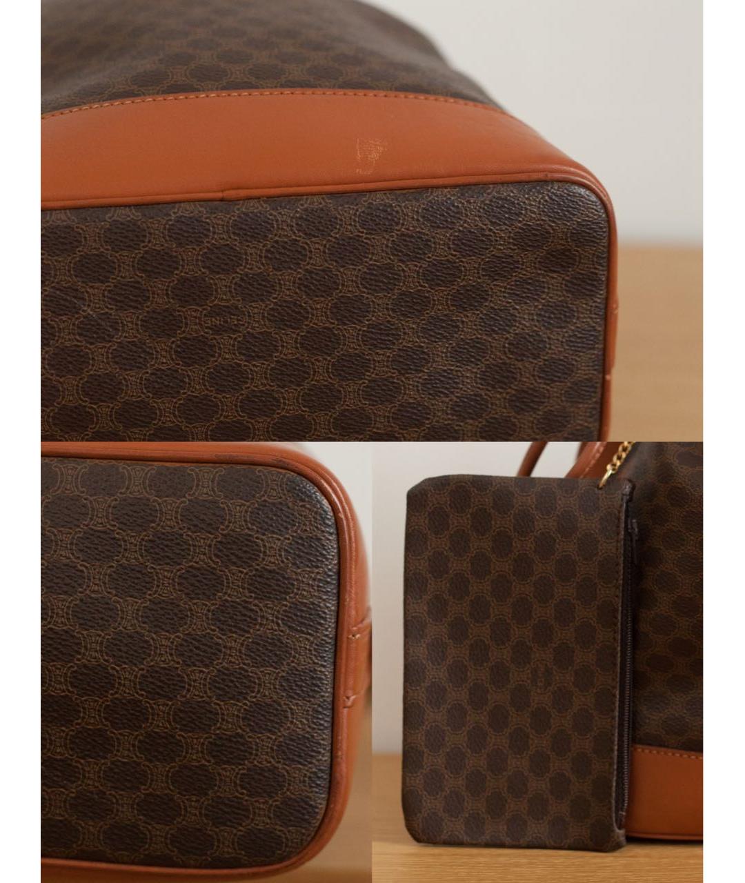 CELINE Коричневая кожаная сумка через плечо, фото 7