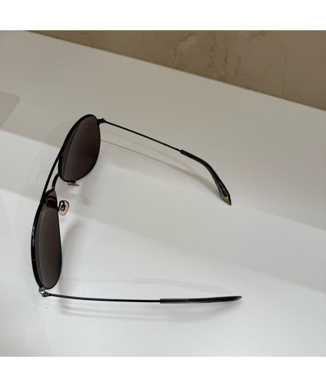 VICTORIA BECKHAM Черные металлические солнцезащитные очки, фото 3