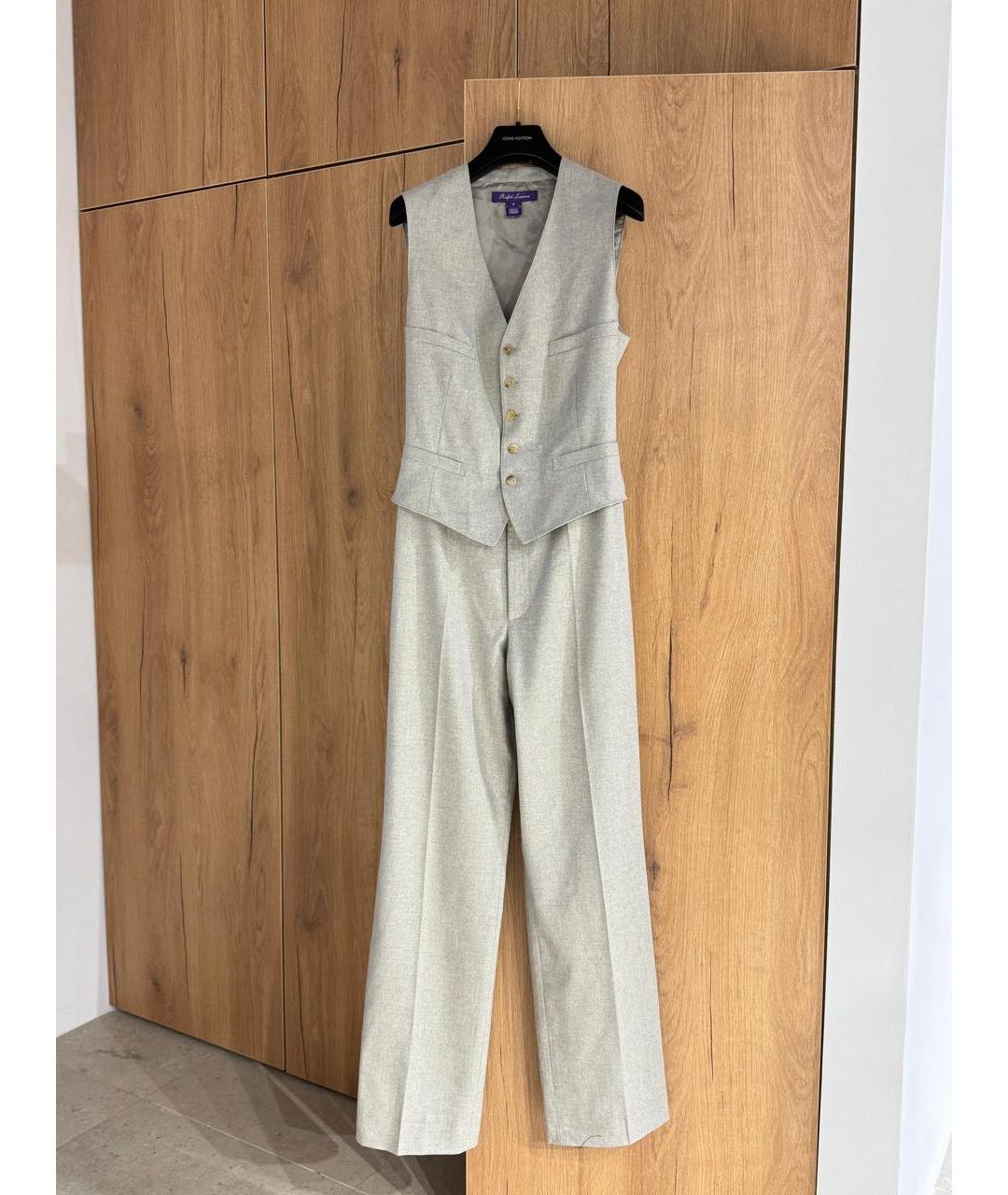 RALPH LAUREN PURPLE LABEL Серый хлопковый комбинезон, фото 2