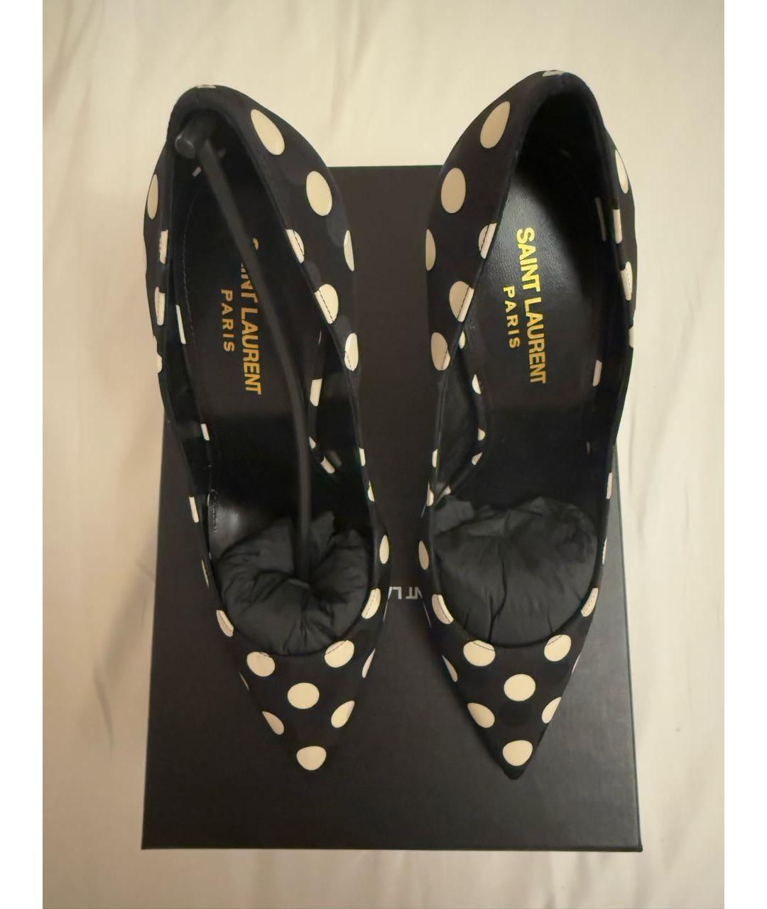 SAINT LAURENT Черные текстильные туфли, фото 3