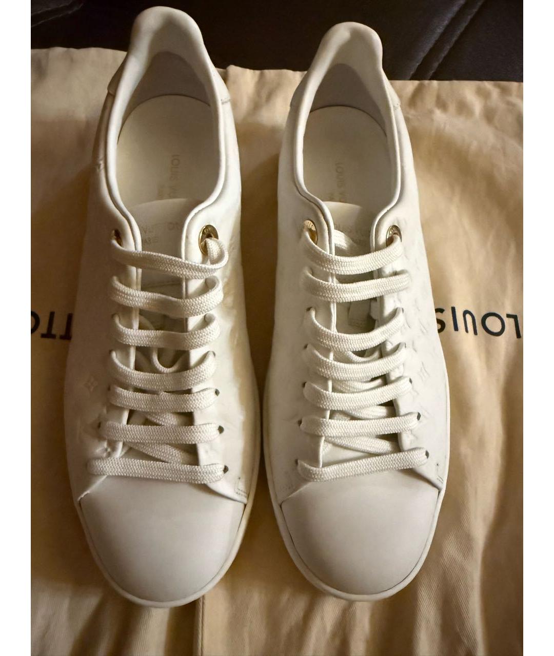 LOUIS VUITTON Белые кожаные кеды, фото 2