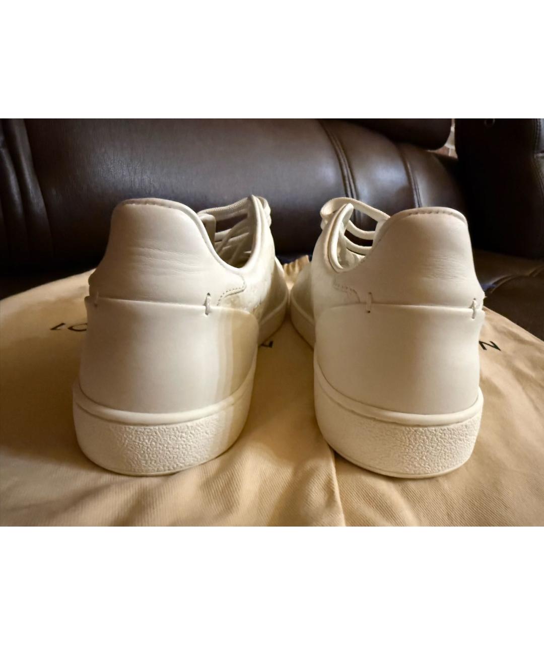 LOUIS VUITTON Белые кожаные кеды, фото 4