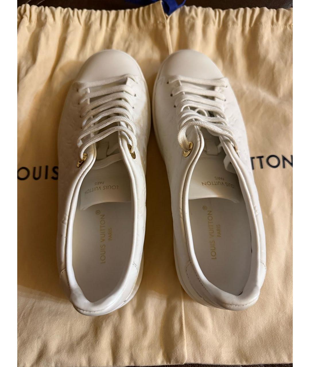 LOUIS VUITTON Белые кожаные кеды, фото 3