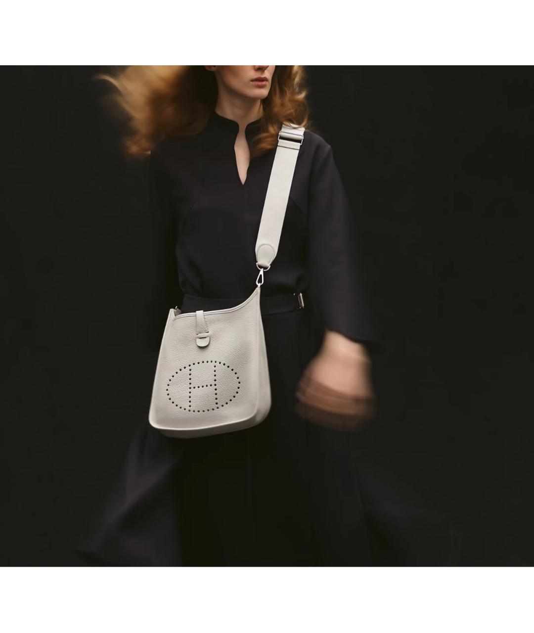 HERMES Черная кожаная сумка через плечо, фото 4