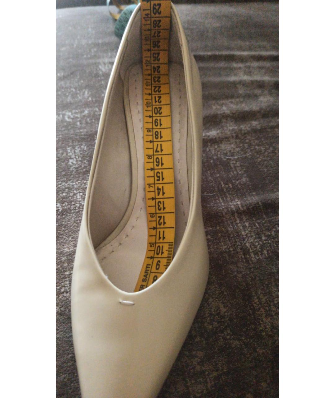 MAX MARA Бежевые кожаные туфли, фото 5