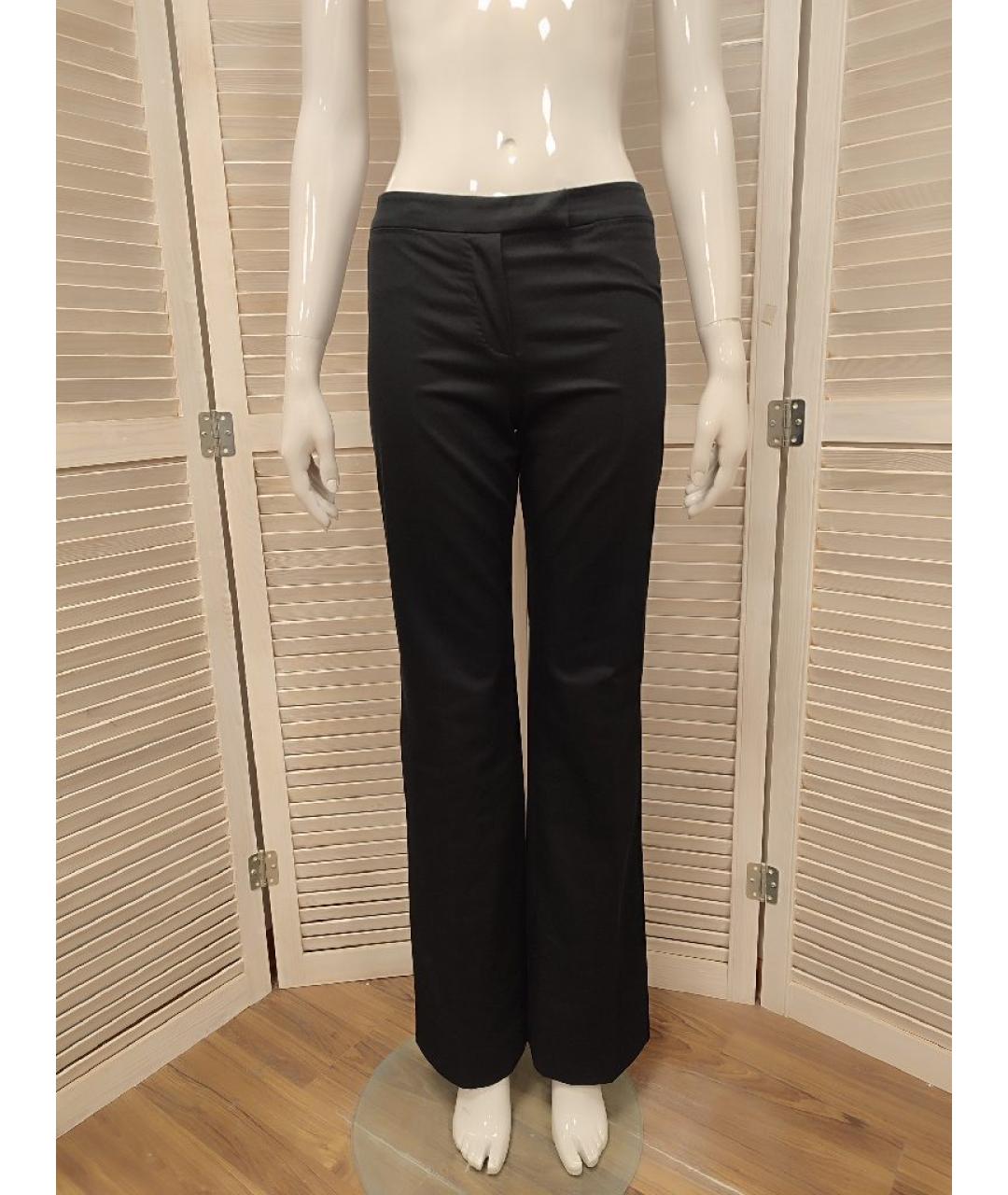 ALEXANDER MCQUEEN Черные хлопковые прямые брюки, фото 10